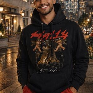 Mast3r fashion Black Philly Graphic Hoodie